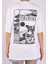 Unisex Oversize Yokohama Grafik Beyaz Tişört 1