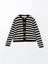 Yeni Sezon Bisiklet Yaka Çizgili Kadın Triko Hırka 5