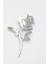 Çelik Gül Broş - Gümüş 1
