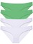 4 Adet Eko Set Likralı Kadın Slip Külot Yeşil Beyaz 1