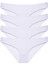 4 Adet Süper Eko Set Likralı Kadın Slip Külot Beyaz 1