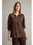 Polo Yaka Beli Lastikli Yarım Fermuarlı Modal Sweatshirt G2922AX25AU 3