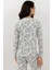 Kadın Desenli Yumuşak Dokulu Rahat Kesim Çiçekli Pijama Takımı Çok Renkli 6