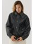 Kadın Cep Detaylı Oversized Suni Deri Ceket Black 1