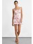 Kadın Kolsuz Baskılı Mini Elbise Pink 9