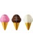 Honeycomb Small Ice Cream Cone Set Of 3 1