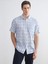 Yeni Sezon Regular Fit Kısa Kollu Çizgili Poplin Erkek Gömlek 1