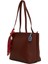 Bordo Üç Bölmeli Şallı Tote Çanta 2