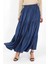 Beli Lastikli Büzgülü Etek Koyu Mavi 3
