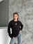 Taşlı Üçgen Siyah Uzun Kol Sweatshirt 2