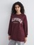 Yeni Sezon Bisiklet Yaka Paris Baskılı Oversize Kadın Sweatshirt Tunik 1