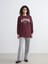 Yeni Sezon Bisiklet Yaka Paris Baskılı Oversize Kadın Sweatshirt Tunik 2