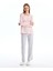 Yeni Sezon Bisiklet Yaka Düz Uzun Kollu Kadın Pijama Takımı 2
