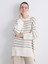 Yeni Sezon Bisiklet Yaka Çizgili Oversize Kadın Triko Kazak 1