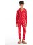 Yeni Sezon Gömlek Yaka Yılbaşı Temalı Kadın Pijama Takımı 2
