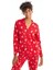 Yeni Sezon Gömlek Yaka Yılbaşı Temalı Kadın Pijama Takımı 1