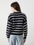 Yeni Sezon V Yaka Çizgili Oversize Kadın Triko Hırka 4