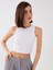 Yeni Sezon Kadın Bisiklet Yaka Düz Crop 1