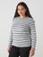 Yeni Sezon Bisiklet Yaka Çizgili Kadın Tişört 2