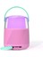Pembe 5 Farklı Ses Efektli Retro Mikrofonlu Karaoke Bluetooth Hoparlör 3