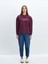 Yeni Sezon Bisiklet Yaka Baskılı Oversize Kadın Sweatshirt 2