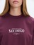 Yeni Sezon Bisiklet Yaka Baskılı Oversize Kadın Sweatshirt 3