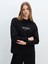 Yeni Sezon Bisiklet Yaka Baskılı Oversize Kadın Kalın Sweatshirt 1