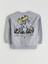 Yeni Sezon Bisiklet Yaka Batman Baskılı Erkek Çocuk Sweatshirt 1