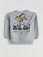 Yeni Sezon Bisiklet Yaka Batman Baskılı Erkek Çocuk Sweatshirt 4