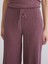 Yeni Sezon Beli Lastikli Dokulu Geniş Paça Kadın Pantolon 5