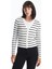 Yeni Sezon V Yaka Çizgili Uzun Kollu Kadın Triko Hırka 1