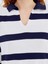 Yeni Sezon Polo Yaka Renk Bloklu Oversize Kadın Triko Kazak 3