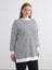 Yeni Sezon Büyük Beden Çizgili Kadın Sweatshirt Tunik 1