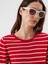 Yeni Sezon Bisiklet Yaka Çizgili Kadın Triko Kazak 3