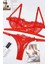La Vıor Style La Vıor Kırmızı Balenli Dantelli Bralet Takımı 1