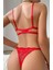 La Vıor Style La Vıor Kırmızı Balenli Dantelli Bralet Takımı 3