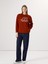 Yeni Sezon Bisiklet Yaka Baskılı Oversize Kadın Kalın Sweatshirt 2