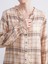 Yeni Sezon Fırfırlı Kaçık Yaka Ekose Kadın Gömlek 3