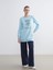 Yeni Sezon Bisiklet Yaka Çiçekli Kadın Sweatshirt Tunik 2