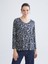 Yeni Sezon V Yaka Desenli Bluz 1