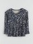 Yeni Sezon V Yaka Desenli Bluz 5