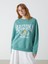 Yeni Sezon Bisiklet Yaka Baskılı Kadın Sweatshirt 1