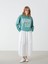Yeni Sezon Bisiklet Yaka Baskılı Kadın Sweatshirt 2