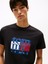 Tommy Hılfıger Erkek Marka Logolu Organik Pamuklu Bisiklet Yakalı Günlük Kullanıma Uygun Siyah T-Shirt DM0DM21977 Bds 2