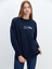 Yeni Sezon Bisiklet Yaka Baskılı Oversize Kadın Sweatshirt Tunik 1