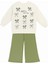 💚 Yeşil Fiyonk Desenli “let’s Keep Growing” Kız Çocuk Eşofman Takımı 1