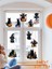 , Şeffaf Çift Yönlü Hallowen Kedileri, Cam, Duvar, Sticker 10-18 cm 2