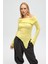 Casica Carmen Yaka Sarı Triko Kazak 1