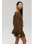 Nordis Volanlı Açık Kahve Triko Mini Etek 3