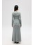 Fluff Bağlamalı Gri Üst-Etek Takım 5